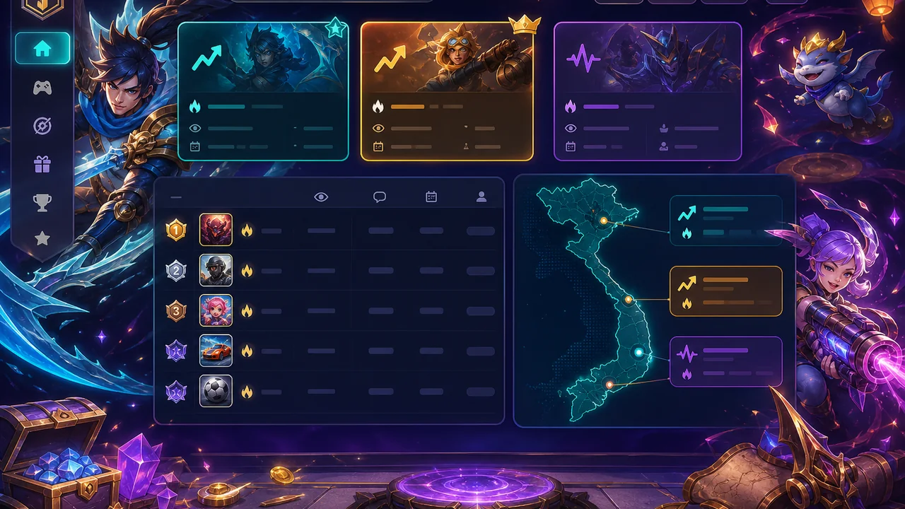 Cách đọc bảng quan tâm và tiêu chí xếp hạng game go88